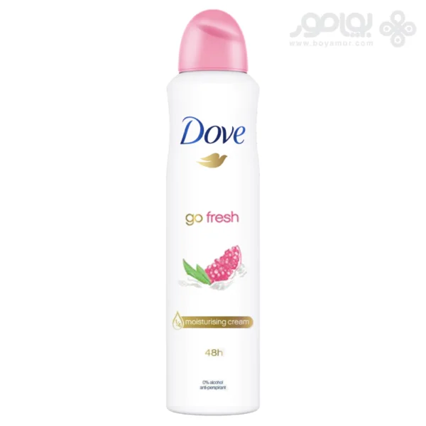 اسپری دئودورانت زنانه داو مدل GO FRESH رایحه انار حجم 250 میل اصل