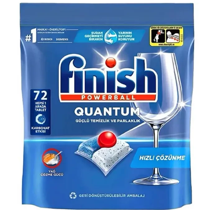 قرص ماشین ظرفشویی فینیش کوانتوم 72 عددی ( پس کرایه)